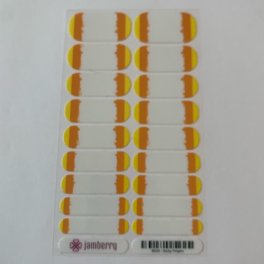 Jamberry Sticky Fingers Nail Wraps, NWT, Halloween Candy Corn Nail Art